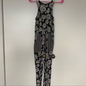 American Eagle Long Floral Romper